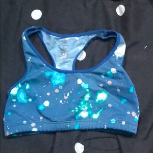 Justice Splatter Paint Sports Bra